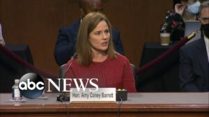 Read more about the article Democrats raise issues of women’s rights to Amy Coney Barrett